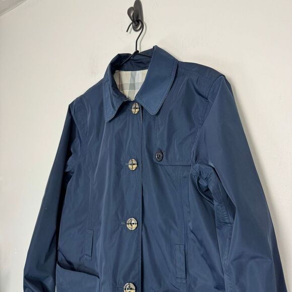 Barbour Navy Blue Reversible Trench 8 - Picture 3 of 8